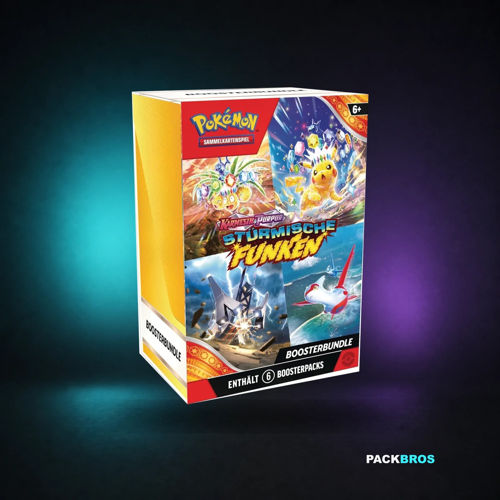 Produktbild Pokémon Karmesin & Purpur – Stürmische Funken Booster Bundle – Deutsch
