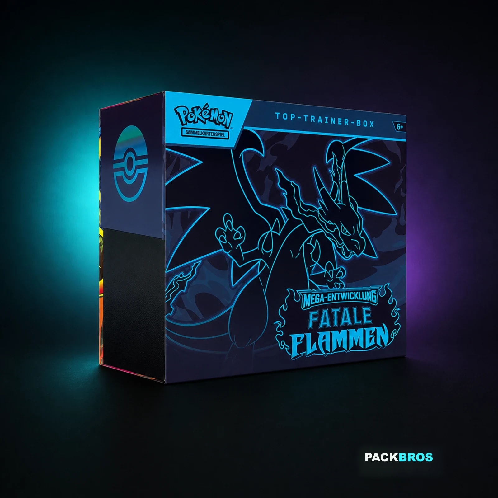 Produktbild Pokémon Mega-Entwicklung – Fatale Flammen Top-Trainer-Box