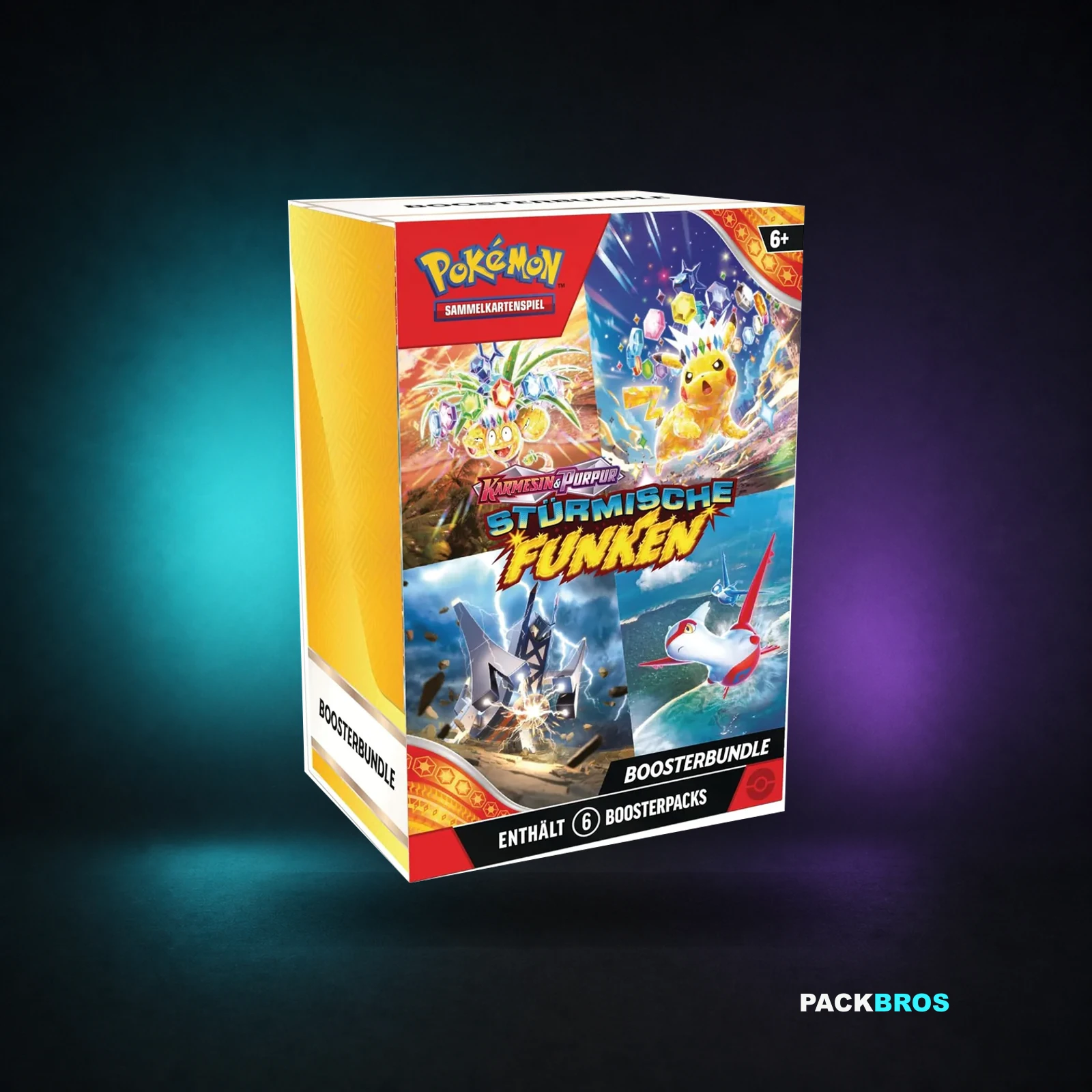 Produktbild Pokémon Karmesin & Purpur – Stürmische Funken Booster Bundle – Deutsch