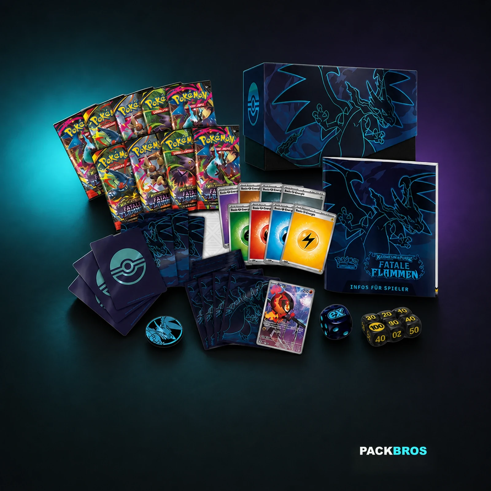 Produktbild Pokémon Mega-Entwicklung – Fatale Flammen Top-Trainer-Box, Ansicht 2