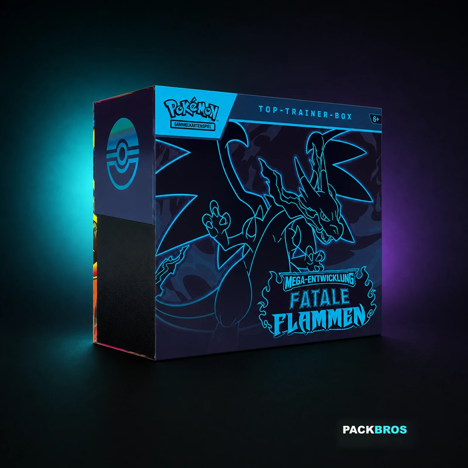 Produktbild Pokémon Mega-Entwicklung – Fatale Flammen Top-Trainer-Box